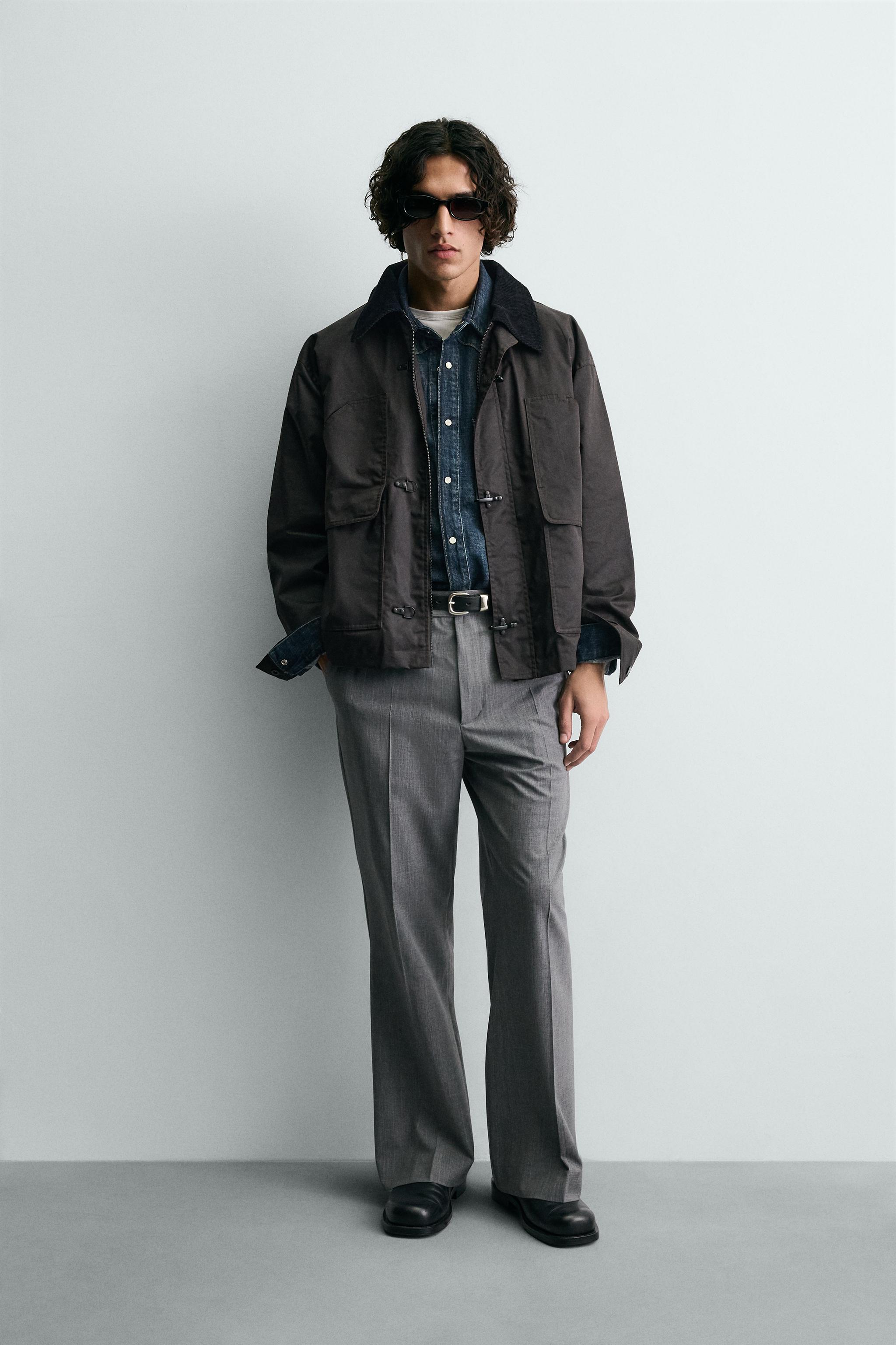 BLOUSON FINI CIRÉ À COL BIMATIÈRE